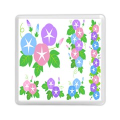 Flower Floral Star Purple Pink Blue Leaf Memory Card Reader (square) 