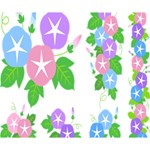 Flower Floral Star Purple Pink Blue Leaf Deluxe Canvas 14  x 11  14  x 11  x 1.5  Stretched Canvas