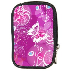 Flower Butterfly Pink Compact Camera Cases