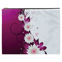 Flower Purple Sunflower Star Butterfly Cosmetic Bag (xxxl)  by Mariart