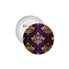 Flower Purplle Gold 1 75  Buttons by Mariart