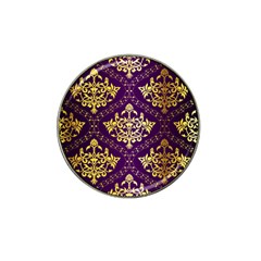 Flower Purplle Gold Hat Clip Ball Marker (10 Pack) by Mariart