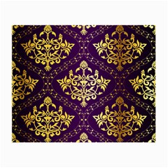 Flower Purplle Gold Small Glasses Cloth