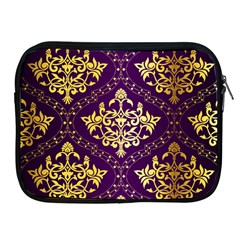 Flower Purplle Gold Apple Ipad 2/3/4 Zipper Cases by Mariart