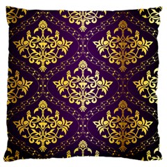 Flower Purplle Gold Standard Flano Cushion Case (two Sides)