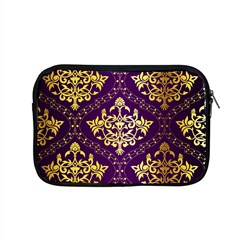 Flower Purplle Gold Apple Macbook Pro 15  Zipper Case by Mariart