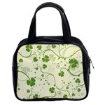 Flower Green Shamrock Classic Handbags (2 Sides) Front
