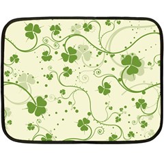 Flower Green Shamrock Fleece Blanket (mini)