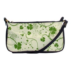 Flower Green Shamrock Shoulder Clutch Bags