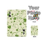 Flower Green Shamrock Playing Cards 54 (Mini)  Front - Club4