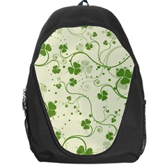 Flower Green Shamrock Backpack Bag