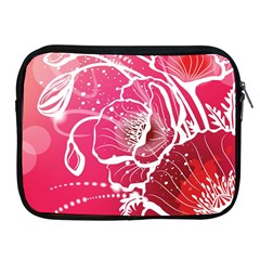 Flower Red Sakura Pink Apple Ipad 2/3/4 Zipper Cases by Mariart