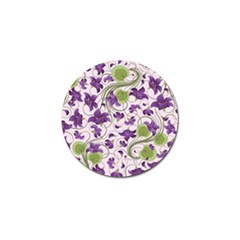 Flower Sakura Star Purple Green Leaf Golf Ball Marker (10 Pack) by Mariart