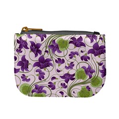 Flower Sakura Star Purple Green Leaf Mini Coin Purses by Mariart