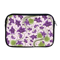 Flower Sakura Star Purple Green Leaf Apple Macbook Pro 17  Zipper Case by Mariart