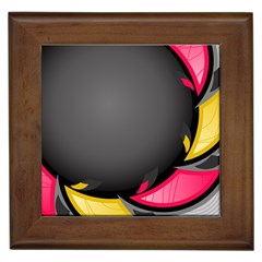 Hole Circle Line Red Yellow Black Gray Framed Tiles