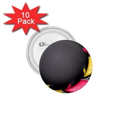 Hole Circle Line Red Yellow Black Gray 1 75  Buttons (10 Pack)