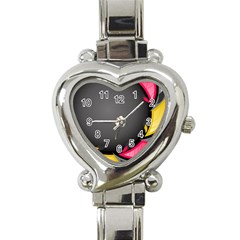 Hole Circle Line Red Yellow Black Gray Heart Italian Charm Watch by Mariart