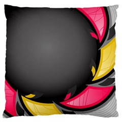 Hole Circle Line Red Yellow Black Gray Large Flano Cushion Case (two Sides)