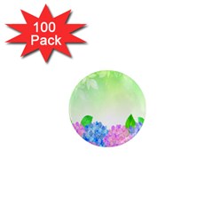 Fruit Flower Leaf 1  Mini Magnets (100 Pack)  by Mariart