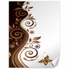 Leaf Brown Butterfly Canvas 12  X 16   by Mariart