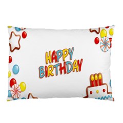 Happy Birthday Pillow Case (two Sides) by Mariart