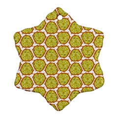 Horned Melon Green Fruit Snowflake Ornament (two Sides)