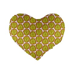 Horned Melon Green Fruit Standard 16  Premium Flano Heart Shape Cushions by Mariart