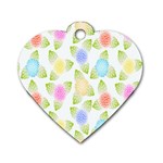 Fruit Grapes Purple Yellow Blue Pink Rainbow Leaf Green Dog Tag Heart (Two Sides) Front