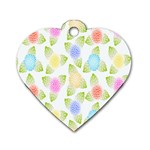 Fruit Grapes Purple Yellow Blue Pink Rainbow Leaf Green Dog Tag Heart (Two Sides) Back