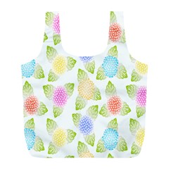 Fruit Grapes Purple Yellow Blue Pink Rainbow Leaf Green Full Print Recycle Bags (l) 