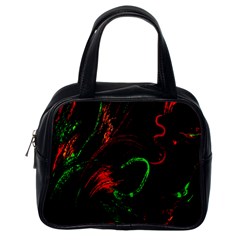 Paint Black Red Green Classic Handbags (one Side)