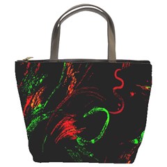 Paint Black Red Green Bucket Bags