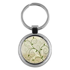 Leaf Sexy Green Gray Key Chains (round)  by Mariart