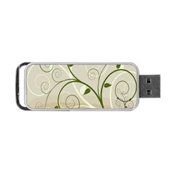 Leaf Sexy Green Gray Portable Usb Flash (two Sides) by Mariart