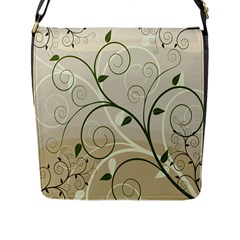 Leaf Sexy Green Gray Flap Messenger Bag (l)  by Mariart