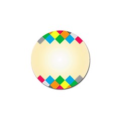 Plaid Wave Chevron Rainbow Color Golf Ball Marker (10 Pack) by Mariart