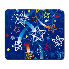 Line Star Space Blue Sky Light Rainbow Red Orange White Yellow Large Mousepads by Mariart