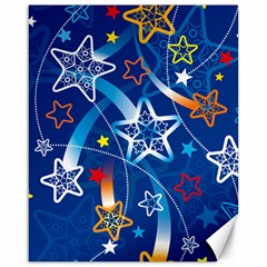 Line Star Space Blue Sky Light Rainbow Red Orange White Yellow Canvas 16  X 20  