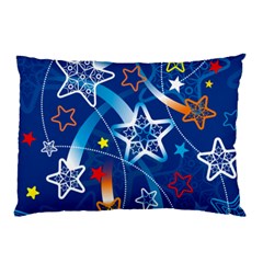 Line Star Space Blue Sky Light Rainbow Red Orange White Yellow Pillow Case (two Sides)