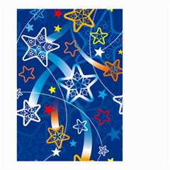 Line Star Space Blue Sky Light Rainbow Red Orange White Yellow Small Garden Flag (two Sides)