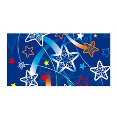 Line Star Space Blue Sky Light Rainbow Red Orange White Yellow Satin Wrap by Mariart