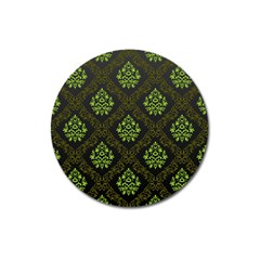 Leaf Green Magnet 3  (round) by Mariart