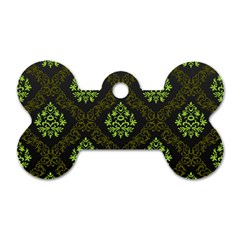 Leaf Green Dog Tag Bone (one Side) by Mariart