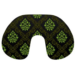 Leaf Green Travel Neck Pillows by Mariart