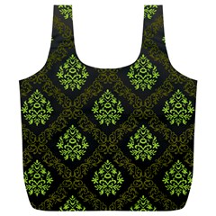 Leaf Green Full Print Recycle Bags (l)  by Mariart