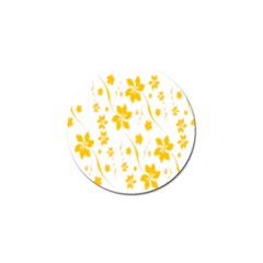 Shamrock Yellow Star Flower Floral Star Golf Ball Marker by Mariart