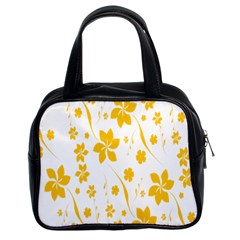 Shamrock Yellow Star Flower Floral Star Classic Handbags (2 Sides) by Mariart