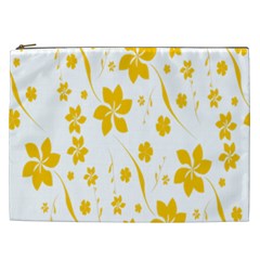 Shamrock Yellow Star Flower Floral Star Cosmetic Bag (xxl)  by Mariart