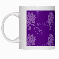 Purple Flower Rose Sunflower White Mugs by Mariart